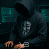Anonymous Hacker Guy Fawkes Hoodie front view with iconic mask print