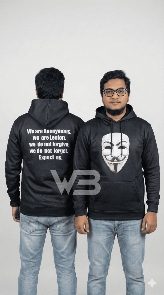 Anonymous Guy Fawkes Hacker Hoodie – We Are Legion Print Wear BD